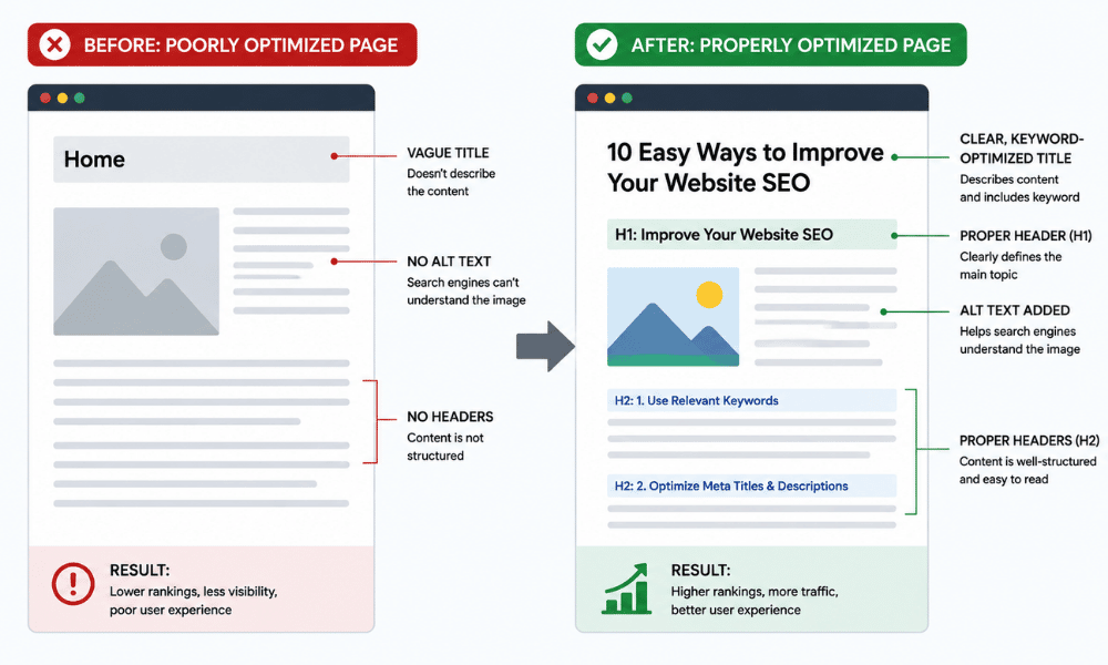 infograph about Common SEO Mistakes 