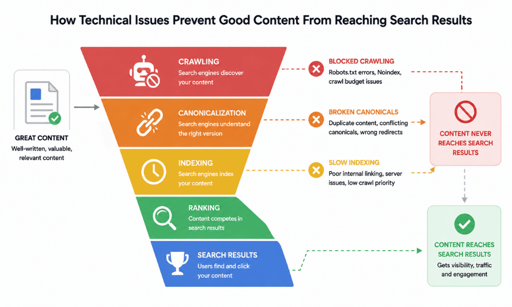 A simple calendar or cycle graphic illustrating a recurring SEO maintenance routine, including monthly performance checks, quarterly content audits, and technical reviews.