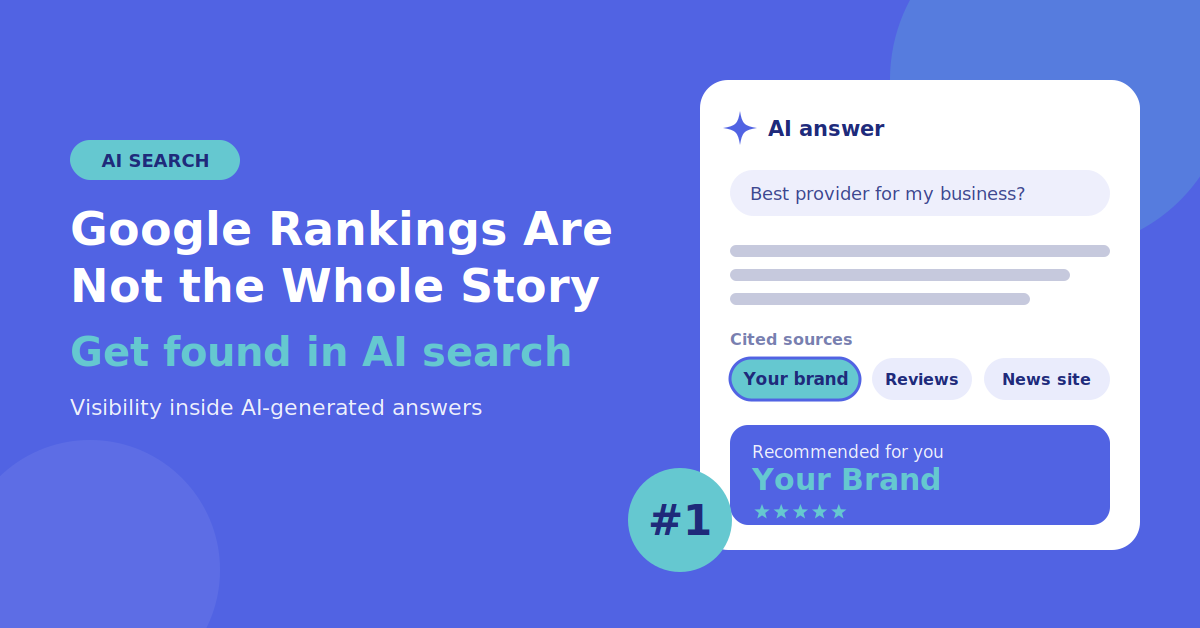 AI search optimization for businesses: a brand cited inside an AI-generated answer